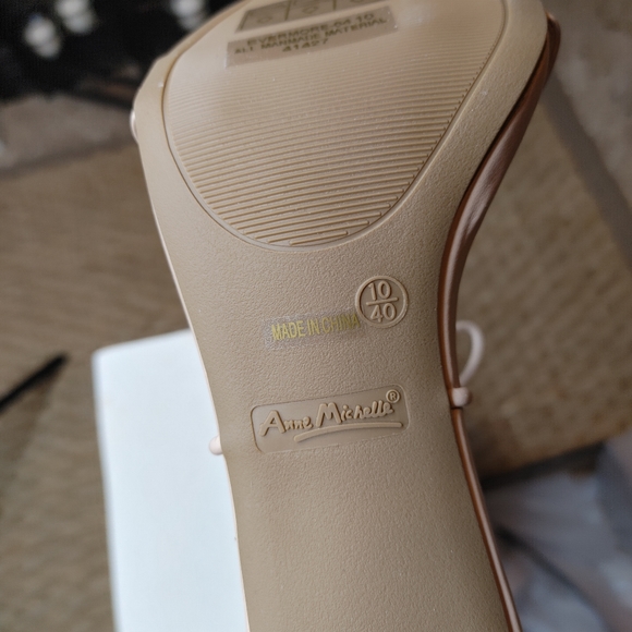 ANNE MICHELLE EVERMORE-64 NUDE ANKLE WRAP HEEL 10 - Picture 13 of 14